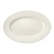 Mikasa Cranborne Stoneware Oval Serving Platter, 39cm - Cream
