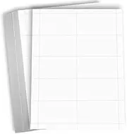 Blank Business Cards Cardstock Paper - Perforated Card Stock Heavy Weight 80 lb 3 1/2 x 2" - 100 Sheets 1000 Cards 100 Sheets Bright White