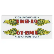 GT - 4130 clear - LARGE frame decal - Old school bmx