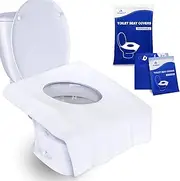 Disposable Toilet Seat Covers, 30 Pieces of Super Large Adult and Kids Potty Traveling Portable Flushable Toilet Seat Covers Disposable for Potty Training in Public Toilet, Motel,Hospital, Camping
