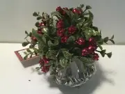 TII Kissing Krystal Ornament Classic Red NWT Mini Mistletoe 4" x 4"