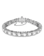 Swarovski Matrix Square Crystal Flex Bracelet in Rhodium Plate