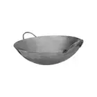 24" Carbon Steel Cantonese Style Wok Pan Gourmet Chef Frying Pan, Double Handle