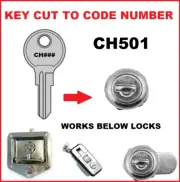 CH501 Key Tool Box Paddle Whale Tail Lock Fits Goliath Southco Caravan key YA4R