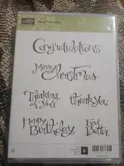Stampin Up!! Sassy Salutation Set Of 6 New Open Box