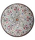30 Inches Marble Entryway Table Multicolor Gemstone Inlay Work Coffee Table Top