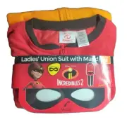 Disney Pixar Incredibles 2 Mom Elastigirl One Piece Zip Pajamas Costume - Medium