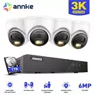 ANNKE 5MP 8CH NVR PoE Security Camera System Two Way Audio AI Motion Detection