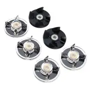 4 Plastic Gear Base + 2 Rubber Gear for 250W Blender Replacement Spare Parts black