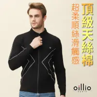 在飛比找momo購物網優惠-【oillio 歐洲貴族】男裝 長袖保暖針織外套 針織線衫 