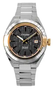 Citizen Series 8 870 Stainless Steel Automatic NA1034-51H Mens Watch Grey Texchured Dial 100M