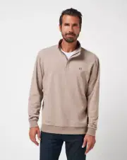 NWT $149.95 Travis Mathew Men's Cloud Quarter Zip 2.0 in Portabella Sz XL