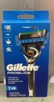 Gillette ProGlide Chill Men’s 1 Razor Handle + 2 Blade Refills [fast ship time]