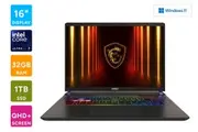 MSI Vector A2XWHG-215AU 16" QHD+ 240Hz Ultra 7 RTX 5070 Gaming Laptop (32GB, 1TB)