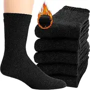 [HiFEN] 3 Pairs Ladies Thermal Wool Socks 2.3 Tog Super Brushed Women’s Warm Winter Cozy Boot Socks with Thick Cushioning, UK Size 4-7