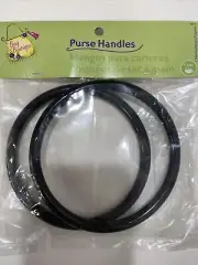 1 Set - Dritz Bag Boutique 5” Round Black Plastic Handbag Handles NEW