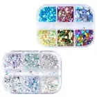 2 Boxes Nail Art Sequins Patch Ornaments Cell Phone Decoration