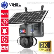 24/7 WIFI Solar Security Camera Alarm Home System Recording QHD 2K Mobile App