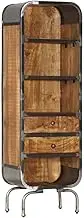 Highboard 40x30x126 cm Solid Wood Mango,Industrial Mango Wood Highboard with Drawers and Shelves for Living Room Storage Storage Lockers
