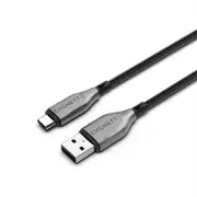 Cygnett Armoured USB-C to USB-A Charger & Data Sync Transfer Cable 1M Black
