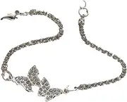 [XUROODHE] Personalized creative butterfly anklet, chalcedony