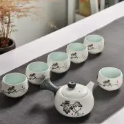 7pcs Chinese Travel Kung Fu Tea Sets Ceramic Portable Service Tea Cups Teapot