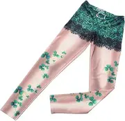 [WESIEVYA] 3d Printed Pants Patrick's Day Leggings Printing Fashion Pants Breathable Elastic