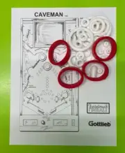 Gottlieb Caveman Pinball Machine SILICONE Rubber Ring Kit