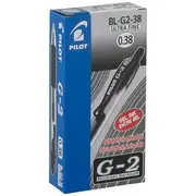 Pilot G2 Retractable Gel Pen 0.38mm Black 12 Pack