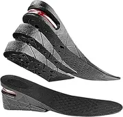 Height Boosting Insoles for Men - Adjustable 3 Layer Cushioned Heel Inserts | Invisible Heel Lifts for Shoes Height Increasing for Men and Women, 2.56 Inch