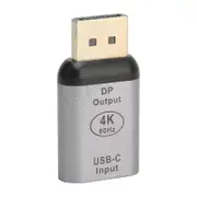 USB C to DisplayPort Adapter 4K 60Hz Plug and Play Compact Portable DisplayPort Adapter for Win for Android for OS X