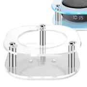 Geekria Acrylic Clear Case for Echo Dot 3rd Gen with Clock (Rounded Square)