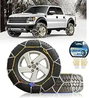 NEOCHIAEVO Auto Tightening Snow Chains Tire Chains, 1-Minute Quick Install, Universal Fit for Car/SUV/Pickup Truck, Multi-Weather Emergency Traction, Set of 2 - HKN150