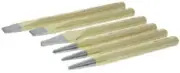 RS Pro CHISEL & PUNCH SET 6Pcs 125mm & 150mm Flat, 125mm Crosscut, Polished Tips