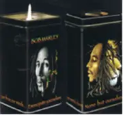 BOB MARLEY SCENTED CANDLE MADE UNDER LICENSE HOUSED IN A COLLECTABLE TIN