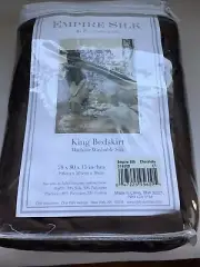 Empire Silk by Peri Homeworks King Bed Skirt 78% Silk Blend 78x80x15 Brown NEW