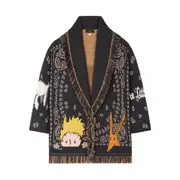 [Alanui] Alanui Little Prince Bandana Fringe Cardigan S BLACK