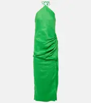 [Simkhai] Simkhai Hansel halterneck linen midi dress UK 8 green