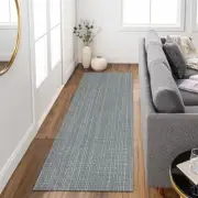 Rug Runners for Hallways 2' x 8',Cotton Woven Light Grey Boho Rugs for