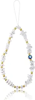 Mikovivi Evil Eye Phone Charm, Cute Beaded Phone Wrist Strap Evil Eye Phone Lanyard Beaded Phone Charm Cell Phone Chain Lanyard Perfect Phone Chain Strap Keychain for Women