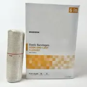 9 PACK McKesson Elastic Bandages Wrap 6" x 5yd Hook & Loop Non-Sterile Tan Rolls