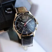 在飛比找Yahoo!奇摩拍賣優惠-手錶男士商務夜光石英簡約三眼學生手錶mtp-1374l-1a