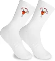 [Onperpoe] Aperol Socks Breathable Sports Socks Tennis Socks Accessories Cotton Socks Aperol Spray Socks for Women Men Aperol Gift for Aperol Lovers, White, One size