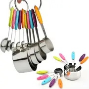 10pcs Stainless Steel Measuring Spoons & Cups Kit