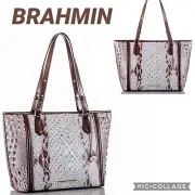 NWT BRAHMIN Medium Asher Genuine Leather Bag Croc Embossed Crossbody RP$ 315