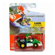 World of Nintendo Super Mario Luigi in Standard Kart Racer Diecast Car
