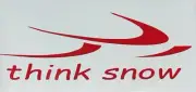 Snowmobile Decal (RED) "think snow" 24"x9" Custom Design