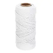 4mm x 87 Yard White Cotton Macrame Rope, Single Strand Macrame Cord