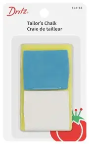 Dritz Tailor's Chalk, 2 Count (Pack of 1), Blue, White
