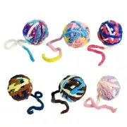 Colorful Ringing Balls Toy Pompoms Ringing Chasing Balls 2" Diameter